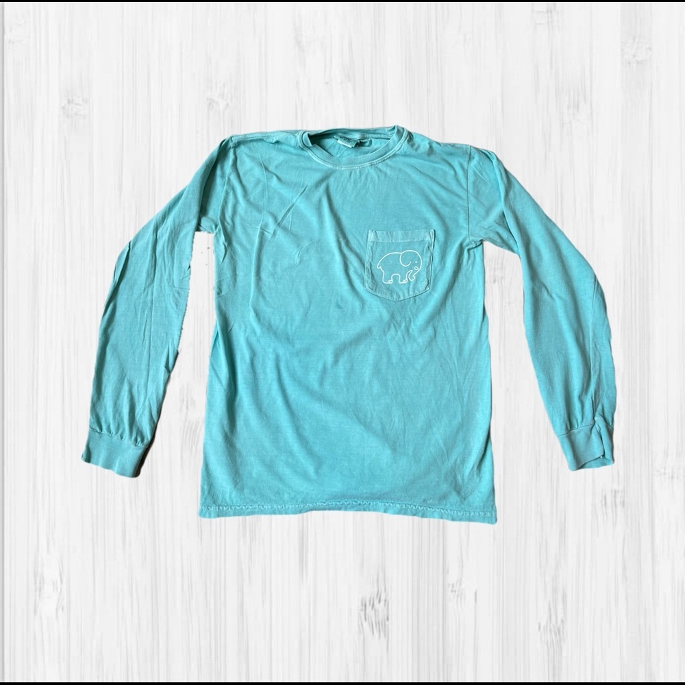 Women’s Ivory Ella Teal Long Sleeve Tee